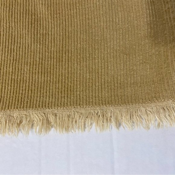 MP D women's small mustard yellow corduroy mini skirt with frayed hem EUC - Picture 2 of 5